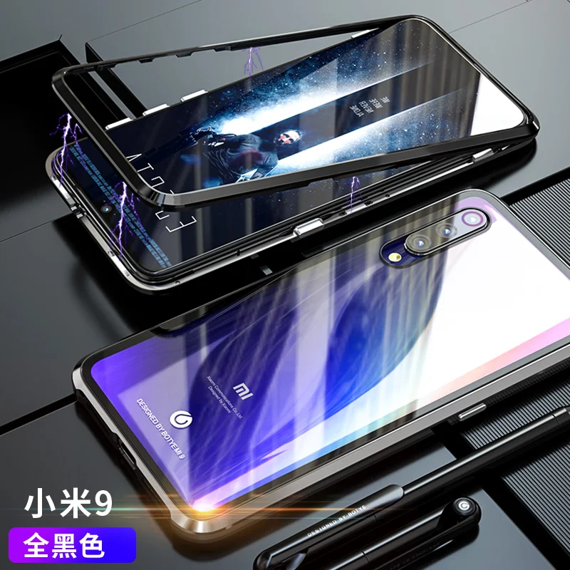 Роскошный магнитный металлический чехол для Xiaomi Mi 9 Mi9 se прозрачные магнитные
