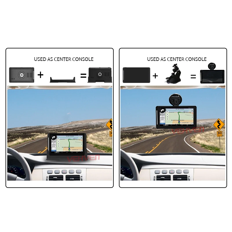 7 дюймов Автомобильный dvr gps навигация Android P 512 рекордер 1080 МБ 8 ГБ грузовик