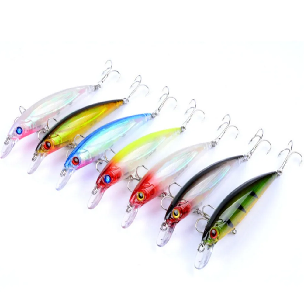 FISHINAPOIT 1 шт. лазерная прозрачная приманка в виде гольяна 11 см 14 г тройные Крючки