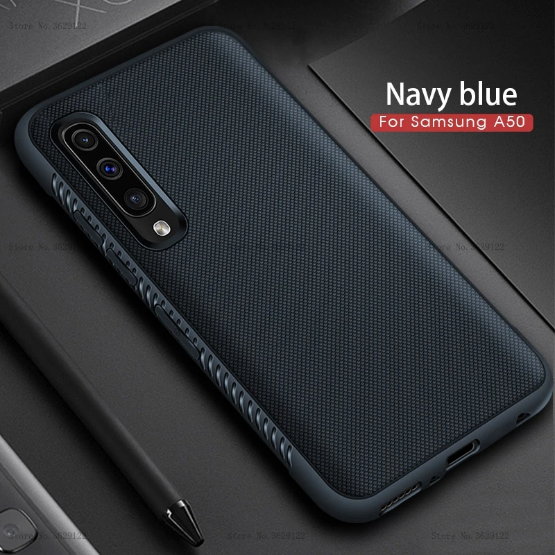 Navy Blue Чехол для samsung Galaxy A50 A30 A10 A20 A 30 50 10 на SM A505 A305 S10 S9 Plus чехол s противоударный чехол для телефона - Цвет: Navy Blue