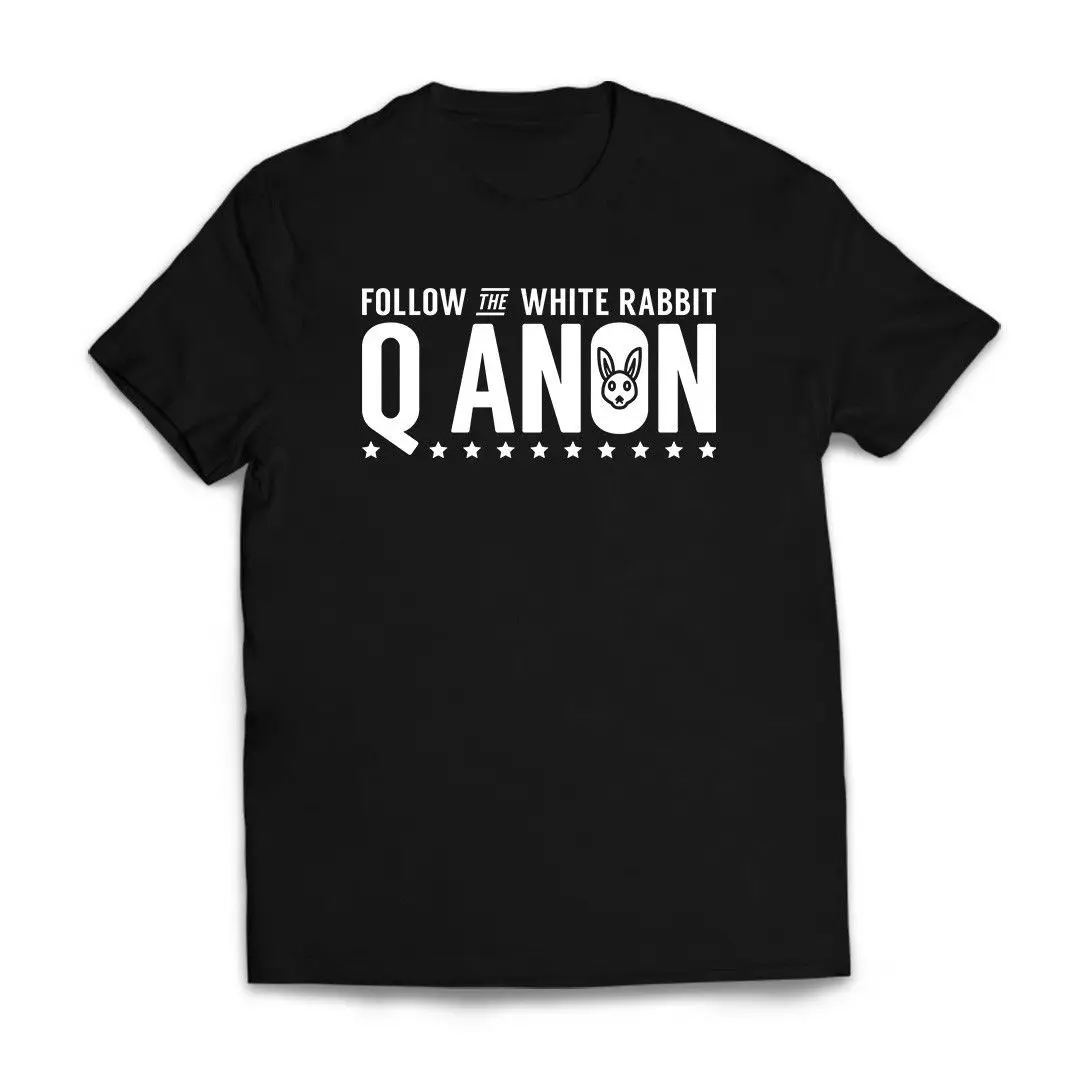 RABBIT QANON футболка TRUMP 4 CHAIN WWG1WGA Мужская 2ND fanga Q ANON рубашка популярная для мужчин |