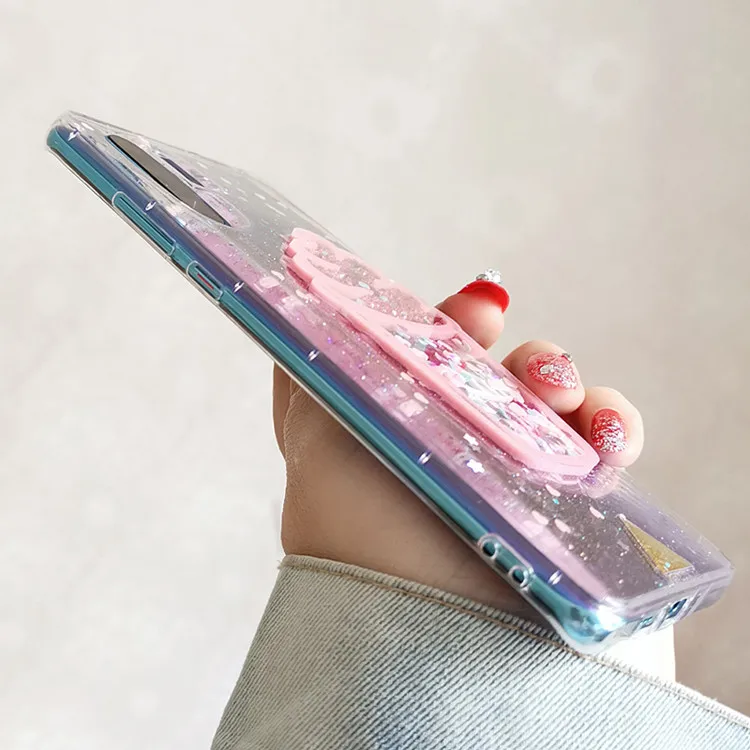 Case For Huawei P30 proP20 lite P10 P9 P8 P smart Plus selfie Cute Blingbling Ice Cream Glitter Quicksand Soft Back cover |