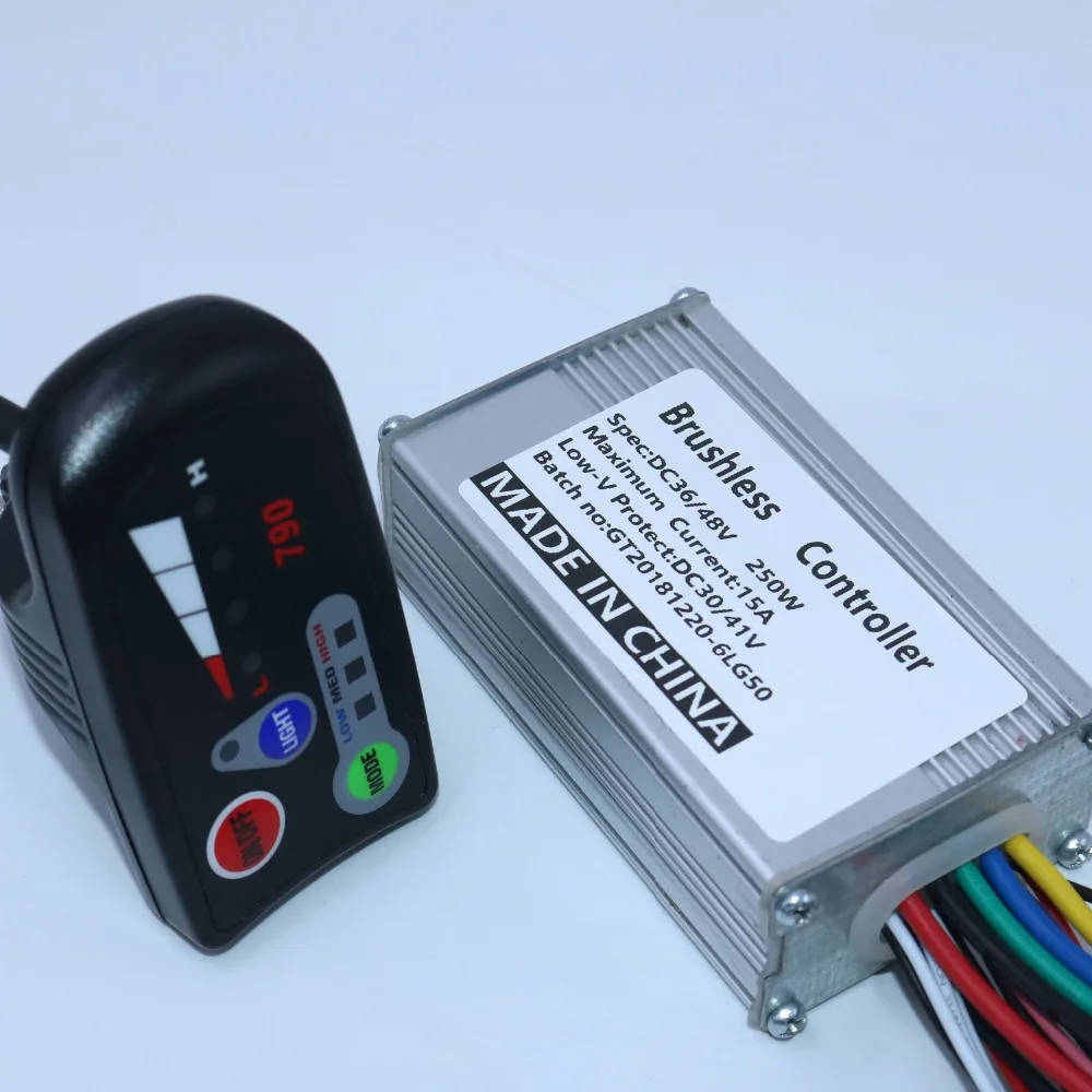 

High Quality 36V 48V 250W E-bike Brushless Motor 790 Controller BLDC Motor Driver+790LED display