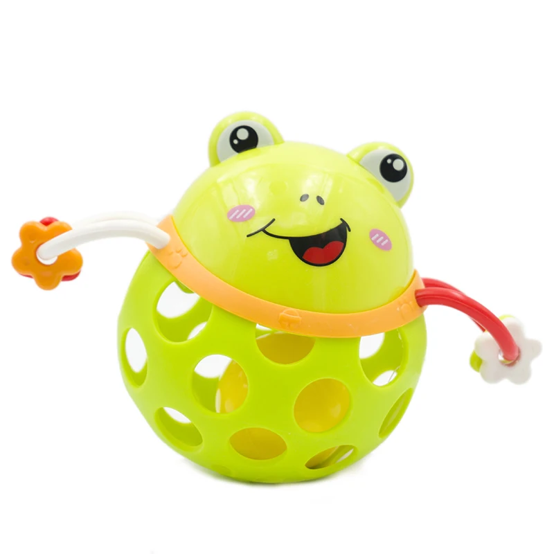 1 Pc Creative Plastic Cartoon Animal Baby Infant Hole Hand Puzzle Bell Ball Rattles Children Early Educational Toys Funny Games|baby toys|shake