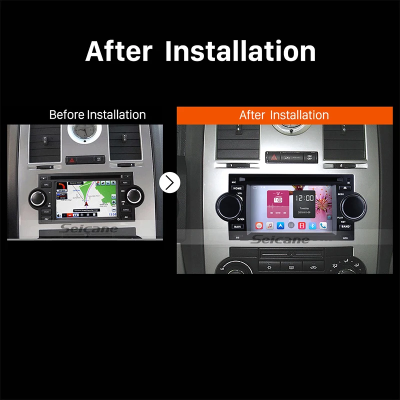 Seicane Android 6 0 dvd плеер стерео с навигационной системой для 2002 2007 CHRYSLER 300C Bluetooth wifi