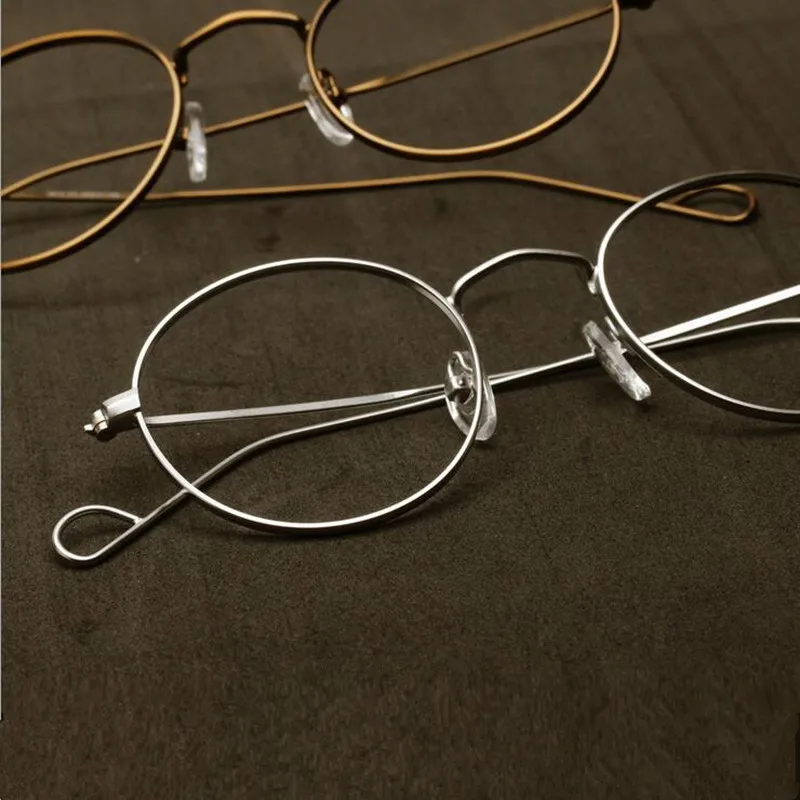 

Hand Made John Lennon Vintage Oval Eyeglass Frames Full Rim Men Women Glasses Spectacles Myopia Rx Able