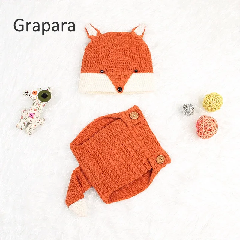 Grapara мультфильм лиса новорожденных Подставки для фотографий костюм осень