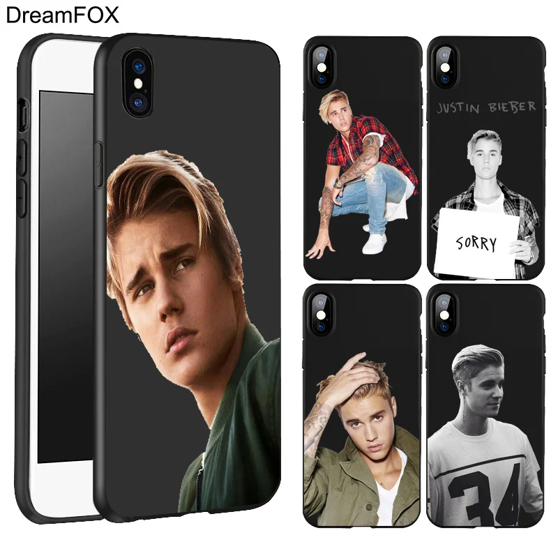 DREAMFOX L061 Джастин Бибер черный Мягкий ТПУ силиконовый чехол для Apple iPhone 11 Pro XR XS Max X 8 7