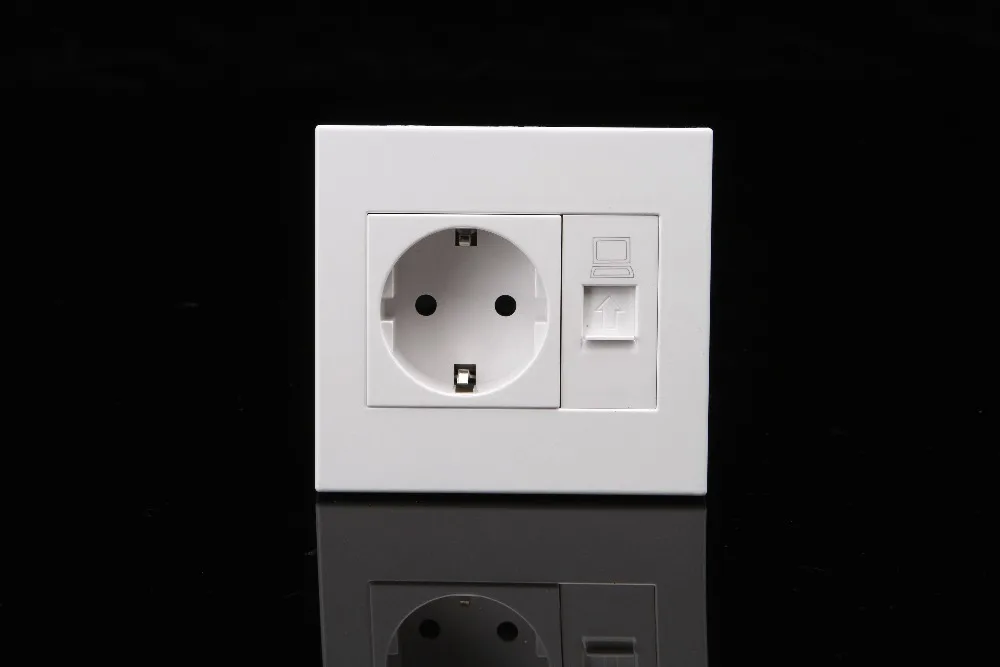 ЕС бытовой настенная розетка с Интернет розетка 250v 16A