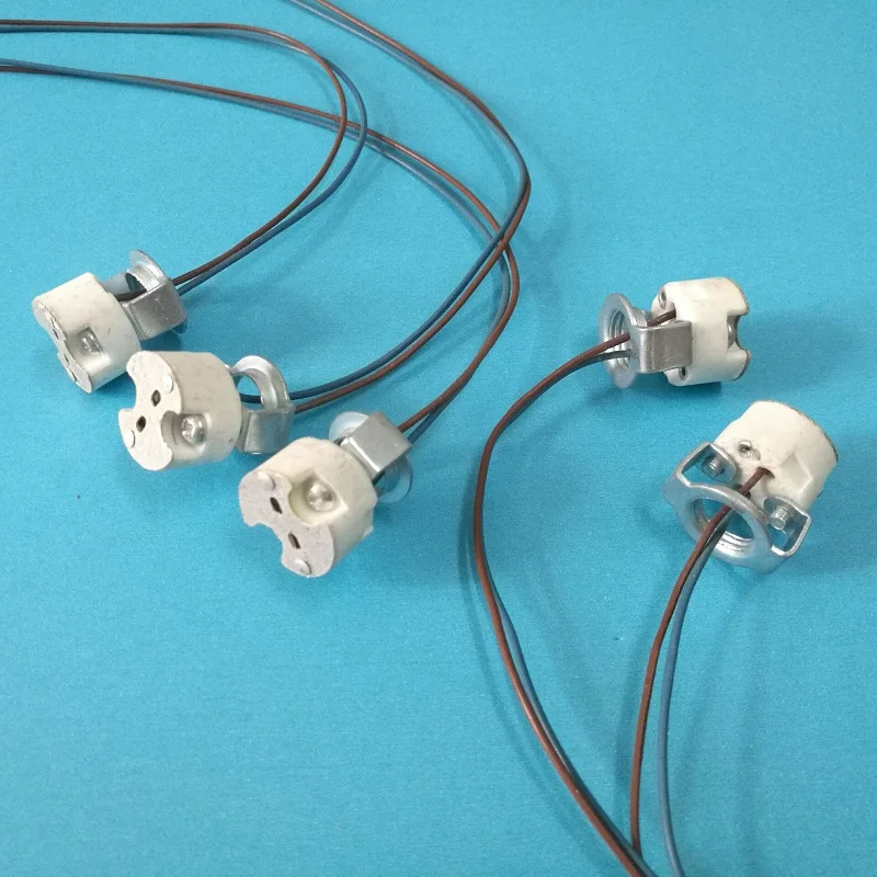 Патрон лампы G5.3 MR11 MR16 цоколь G4 с кронштейном 20 см 50 шт.|g4 lamp base|lamp baseholder g4 |