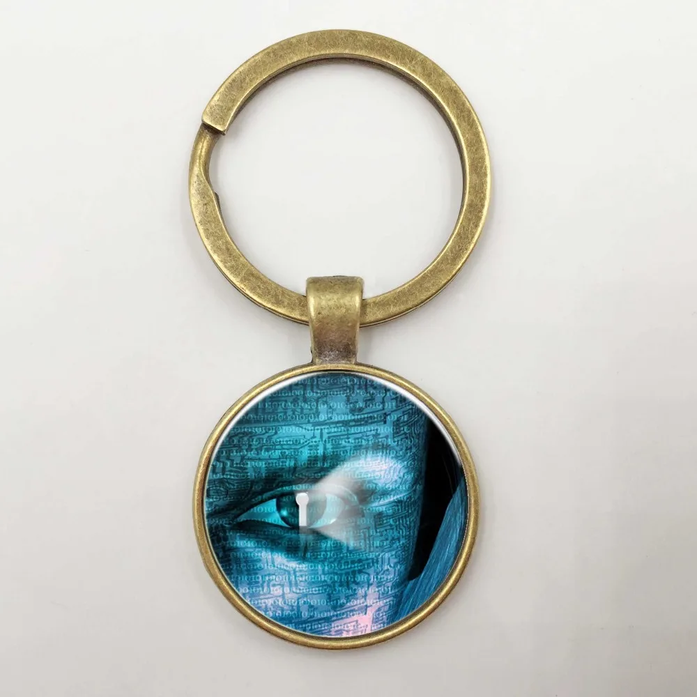 Женское ожерелье с подвеской в виде 3d глаз из античной бронзы и серебра 2016