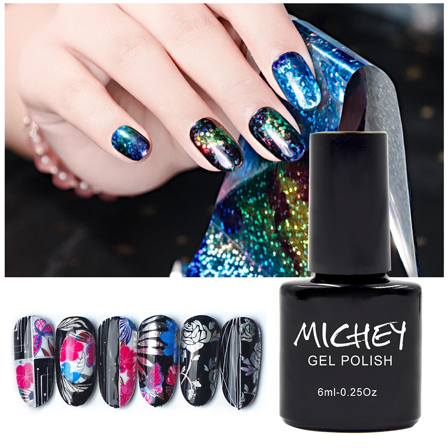 

6ml Clear Nail Foil Transfer Adhesive Glue DIY Nail Art Starry Sky Foil Stickers Soak Off Nail Gel Varnish Manicure
