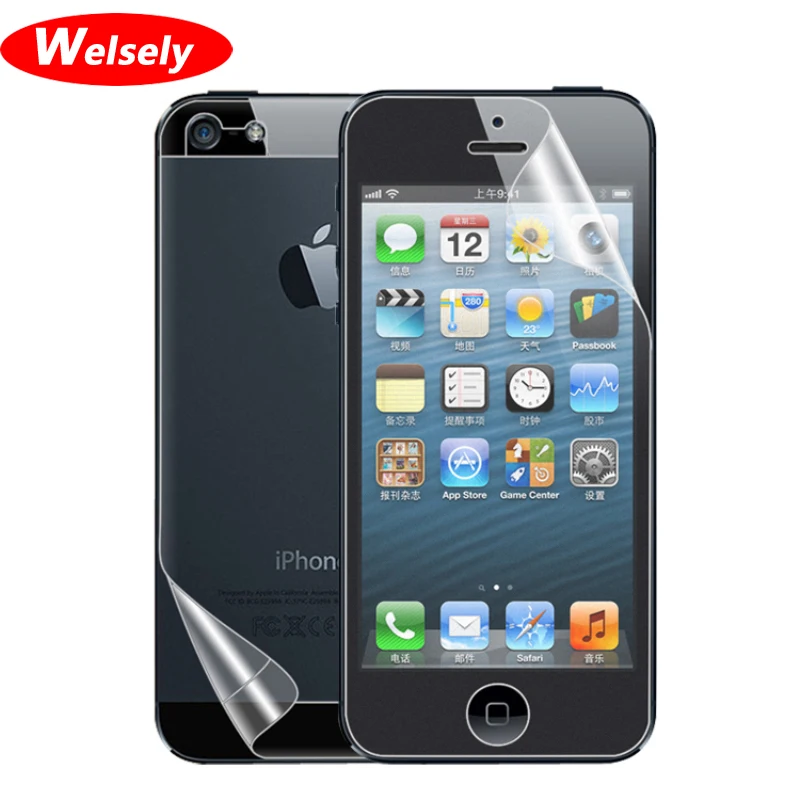 Welsely прозрачная защитная пленка для переднего экрана Защитная мягкая iphone 5 5s se ecran