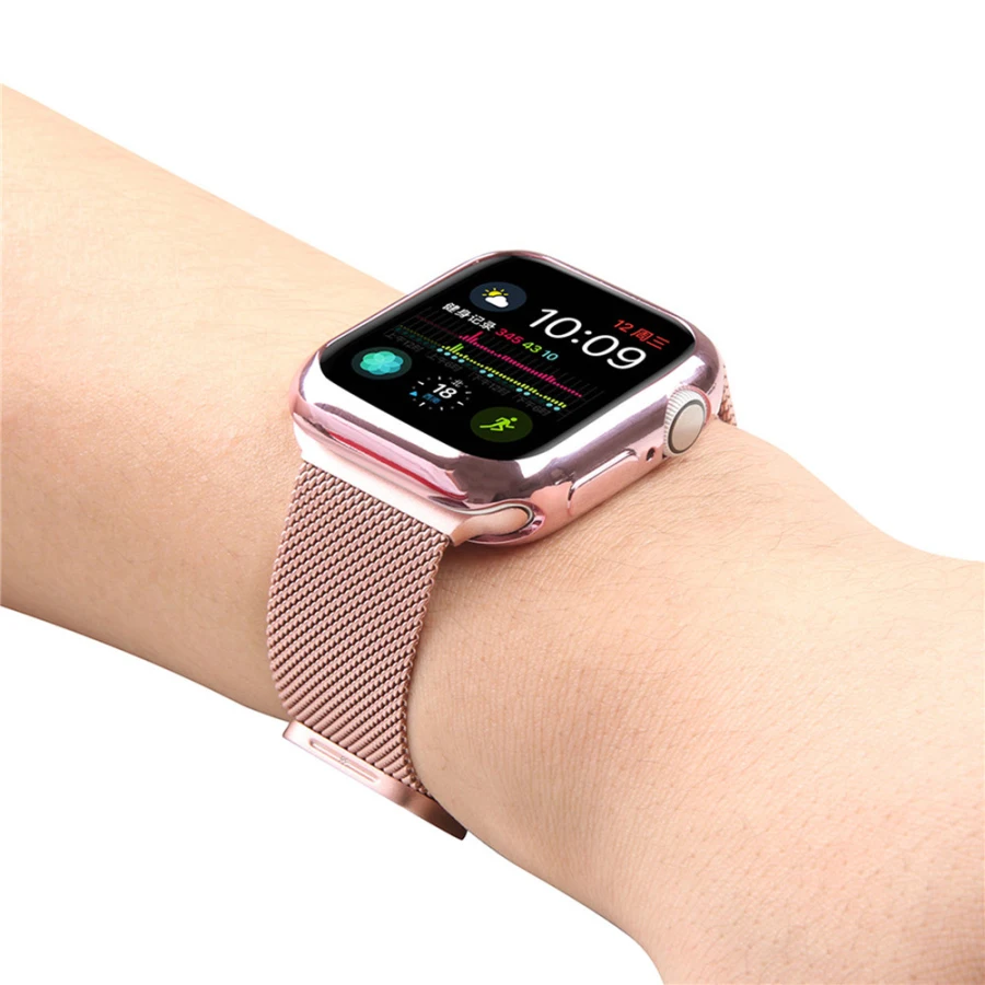 ТПУ тонкий мягкий чехол для Apple Watch серии 4 защитный чехол бампер для iwatch 40 мм 44 мм Рамка аксессуары для ремешка часов