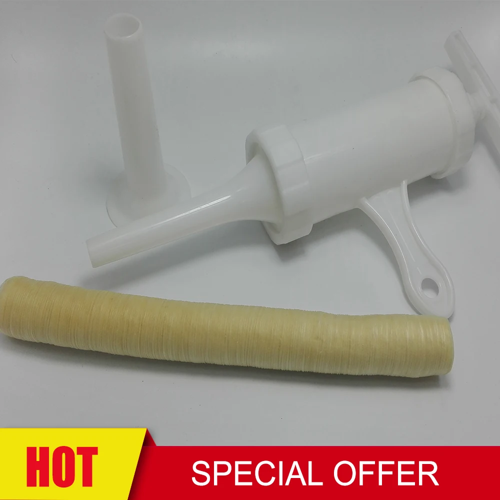 

Manual Sausage Meat Fillers Machine +BBQ Dry Collagen Sausage Casing Tube Meat Sausages Casing For Sausage Maker Cooking Tools