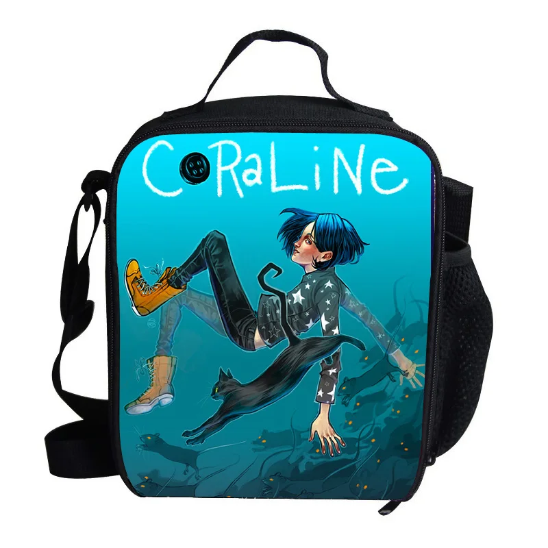 Сумка-холодильник для женщин и детей в стиле аниме Coraline детская школьная сумка