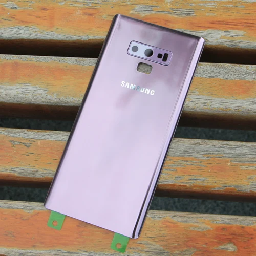 Чехол samsung с задней батарейкой, задней стеклянной крышкой для samsung Galaxy Note9 Note 9 N9600 SM-N9600 N960F, задняя крышка для телефона - Цвет: Purple