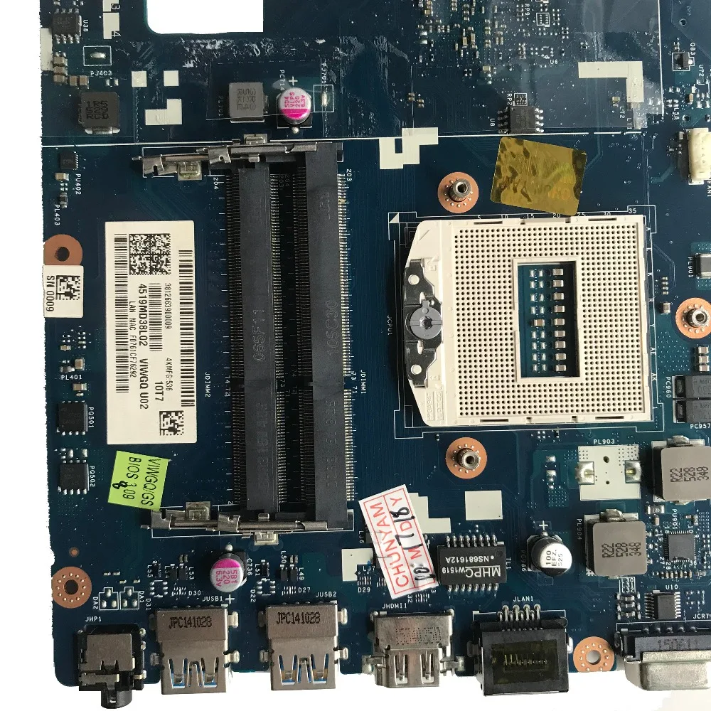 Отремонтированная материнская плата для ноутбука Lenovo G510 DDR3 90004037 VIWGQ/GS LA-9642P 100% рабочая.