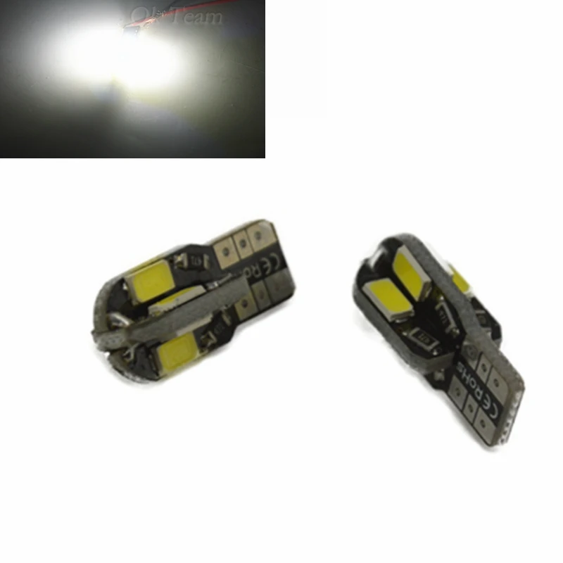 

10 шт. Canbus T10 8smd 5630 5730 светодиодный Автомобиль светильник Canbus НЕ OBC ERROR T10 W5W 194 SMD светодиодный лампы белый светильник лампочка оптовая продажа