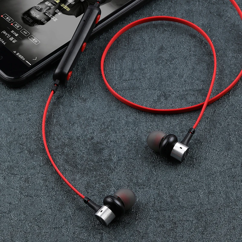 Bluetooth наушники беспроводные спортивные с микрофоном двойной драйвер батареи 14 H