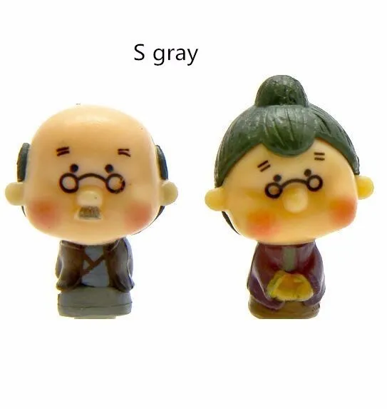 S gray Миниатюрная фигурка для мамы, дедушки, влюбленной, бонсай, миниатюрное украшение для дома, подарок, сказочное украшение для сада, аксессуары для творчества - Цвет: S gray