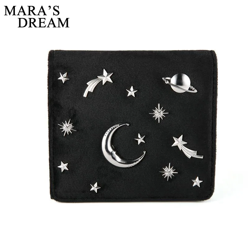 Женский бархатный кошелек Mara's Dream тонкий короткий из искусственной кожи с