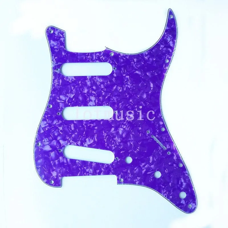 6 шт. светло фиолетовая жемчужная гитара накладка SSS 3Ply Для замены крыла Strat|pickguard