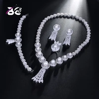 be 8 bridal zirconia necklace earrings rings for women party luxury dubai nigeria cz crystal wedding full jewelry sets s184