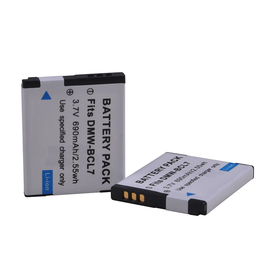

2Pcs 690mAh DMW-BCL7 BCL7 BCL7E Battery for Panasonic Lumix DMC-FH10, DMC-FS50, DMC-SZ10, DMC-SZ9, DMC-SZ8, DMC-SZ3, DMC-XS1,XS3
