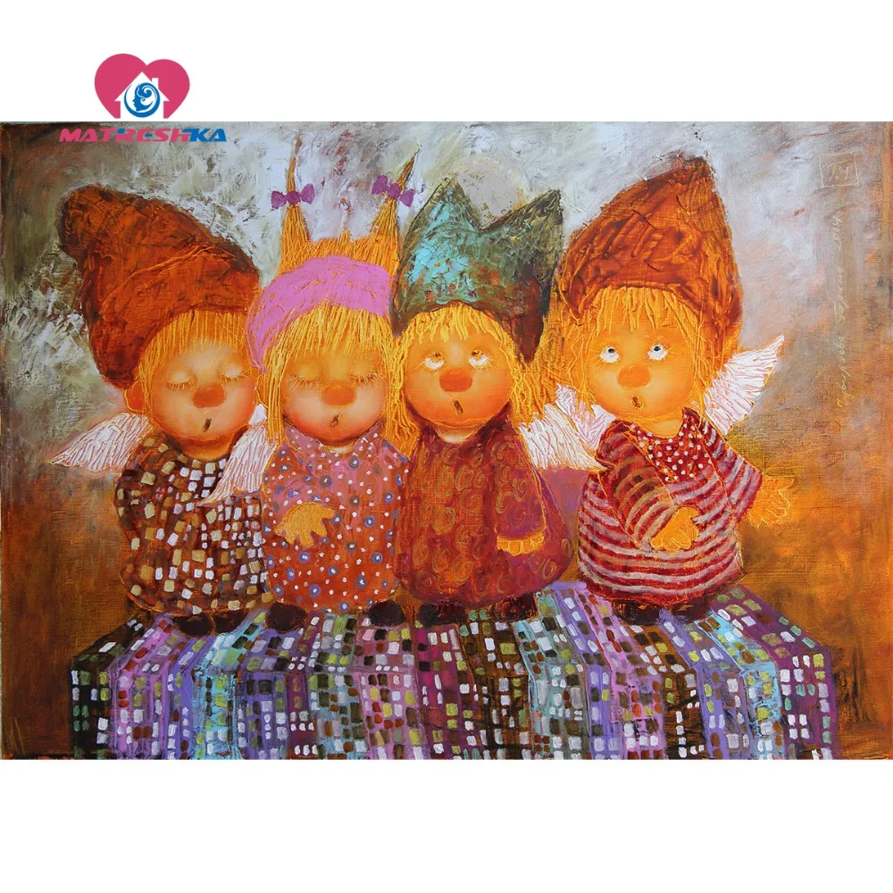 Алмазная вышивка изображения ангелов мозаика из бисера картины вышитых страз