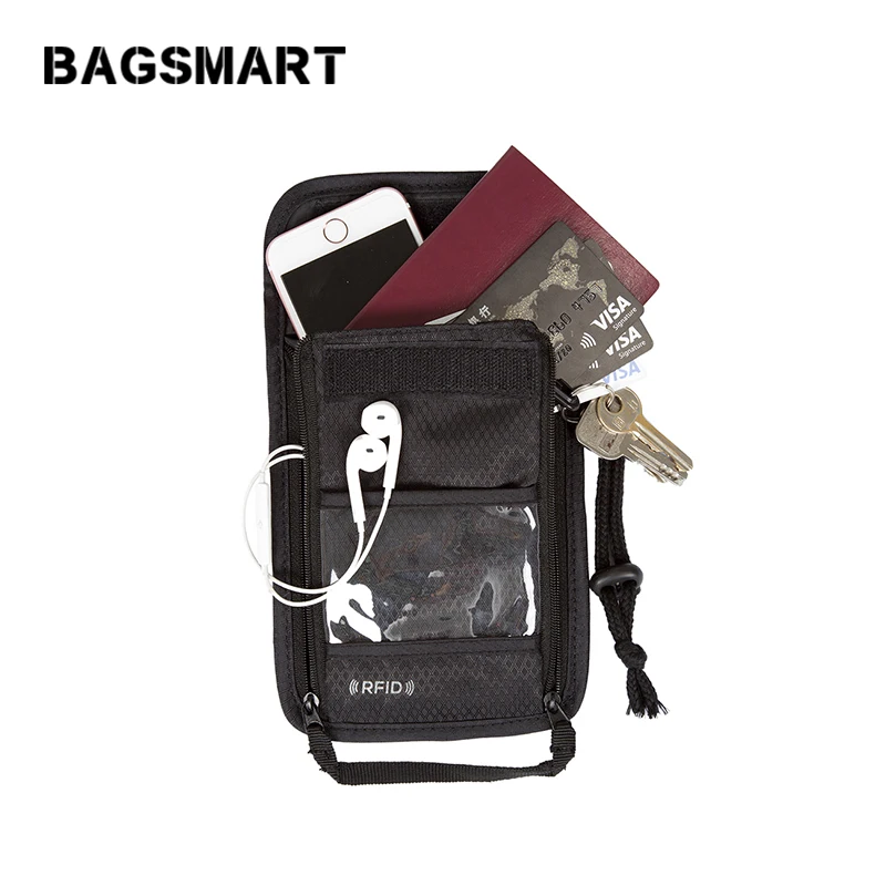BAGSMART RFID паспорт удостоверение и держатель для банковских карт дорожная