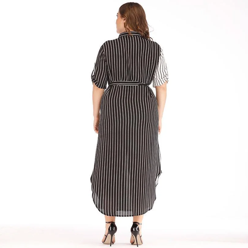 Для женщин Повседневное полосами лоскутное длинное платье Мусульманская мода