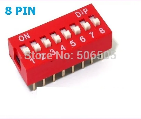 10 шт . 8 положение 8Pin DIP переключатель 2 54 мм шаг Ряд P слайд переключатель|switch