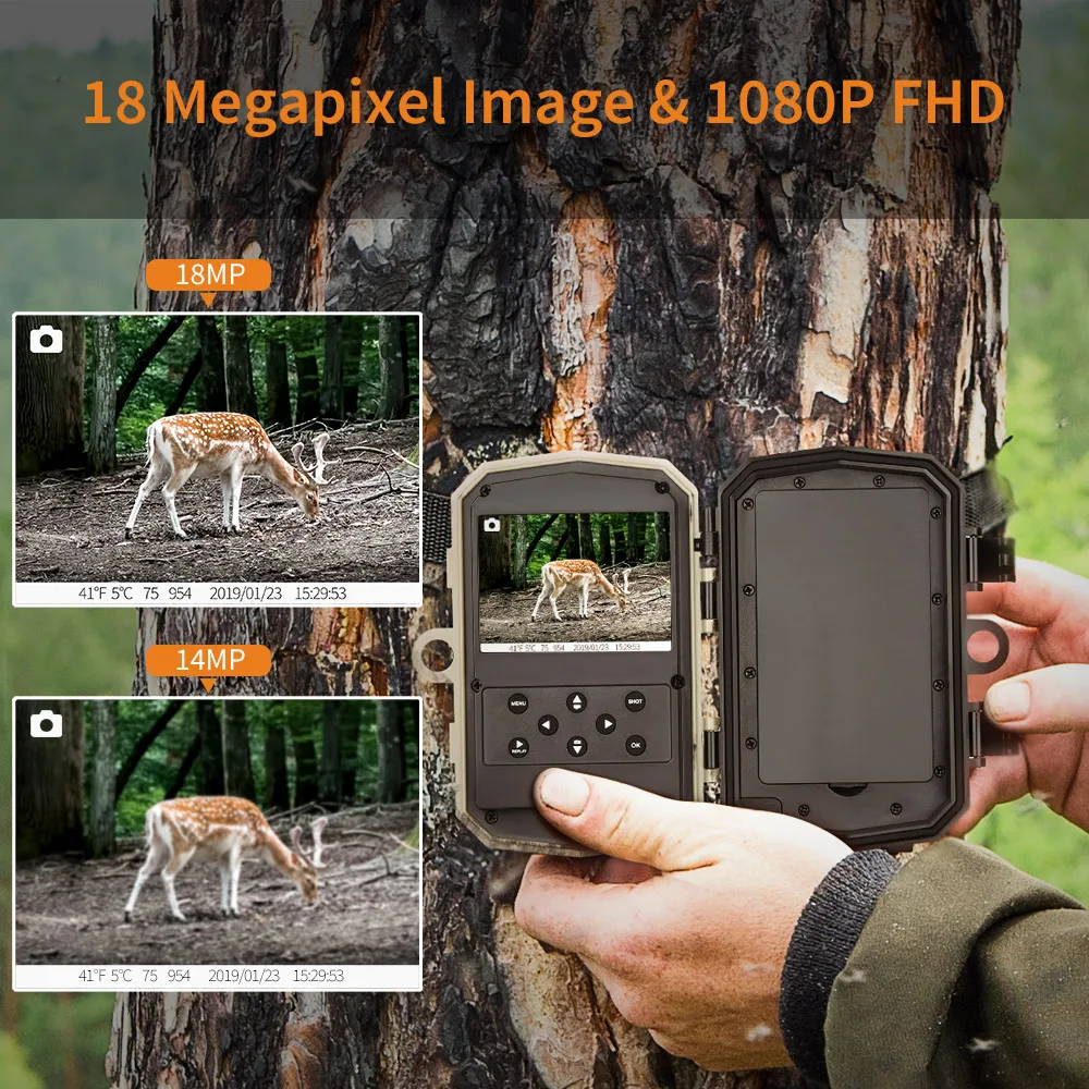 BOBLOV H883 18MP 1080P охота Камера фото ловушки Ночное видение Trail дикой природы