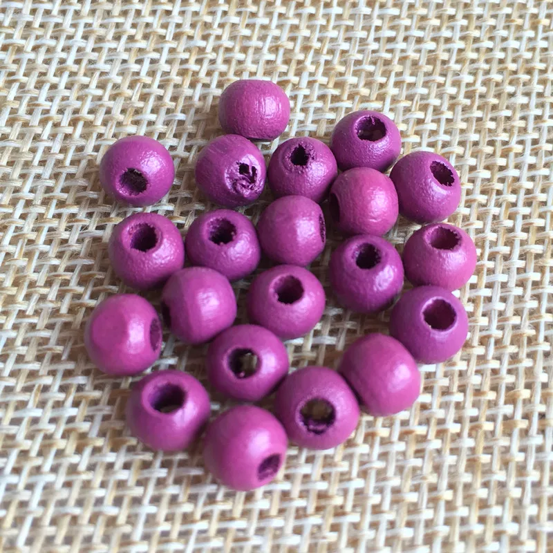 Деревянные бусины 5*6 мм сделай сам темно-розового фиолетового бежевого белого