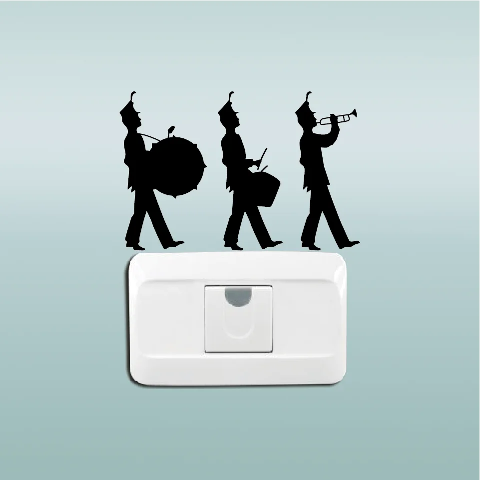 Марширующий переключатель диапазонов стикер-три музыкальная Наклейка на