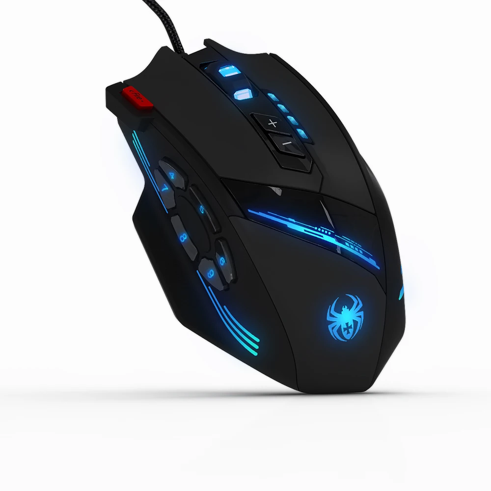 USB мышь компьютерная ZELOTES 12 программируемых кнопок 4 оптических настраиваемых DPI 7