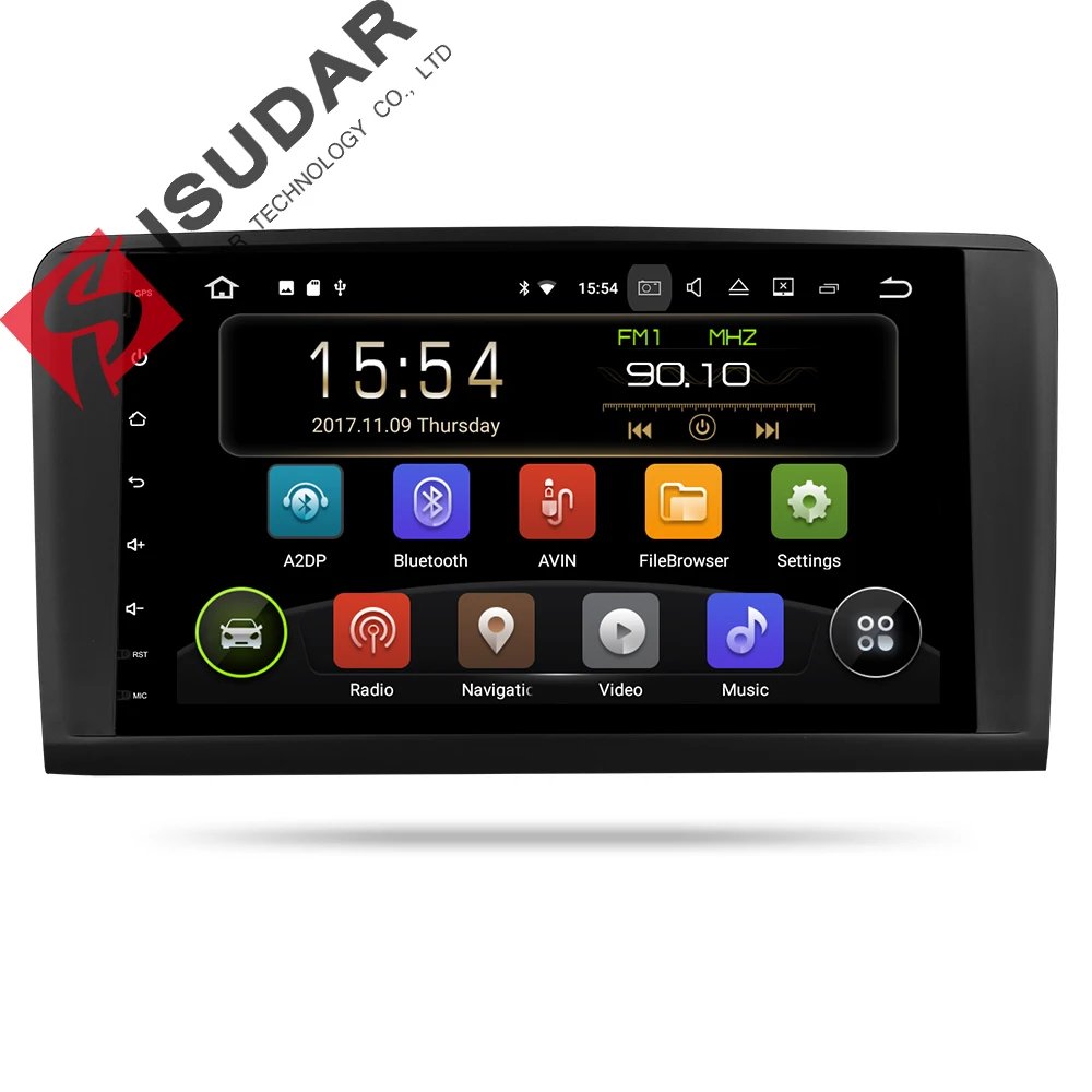 Isudar Автомагнитола 2 Din с 9 Дюймовым Экраном DSP на Android 7.1 для Mercedes/Benz