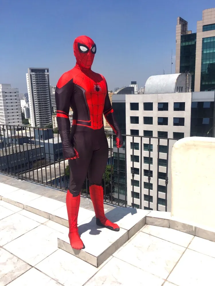 Spider-Man2 костюм для косплея с 3D принтом Человек-паук боди глазами-пауками новинка