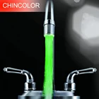 1 шт., одноцветный светодиодный смеситель для воды, зеленый, красный, синий, светильник, свечение, для душа, кухонный кран, инструменты TE Q