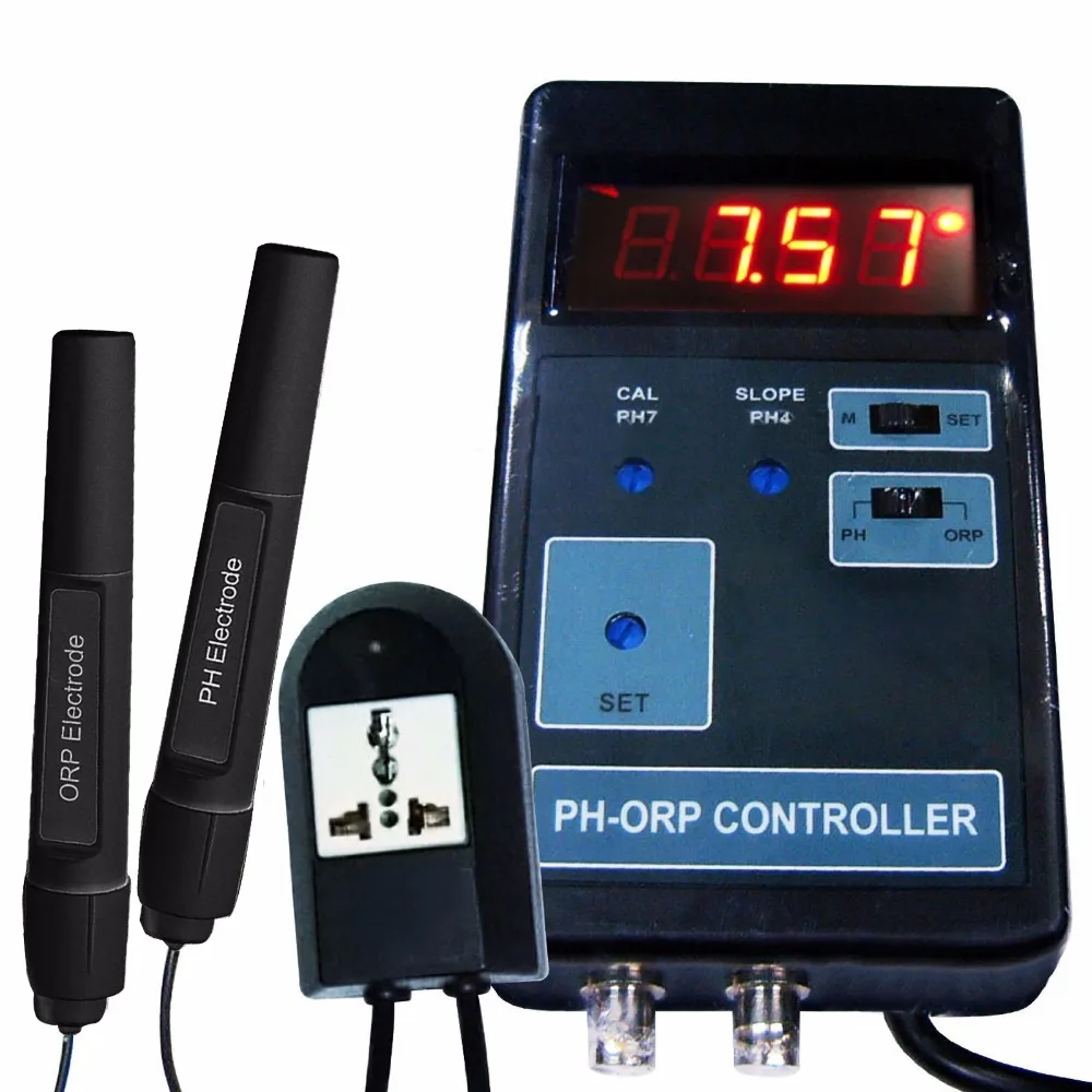 Цифровой 2 в 1 pH ORP мВ CO2 контроллер метр для аквариума 0 00 ~ 14.00PH диапазон +