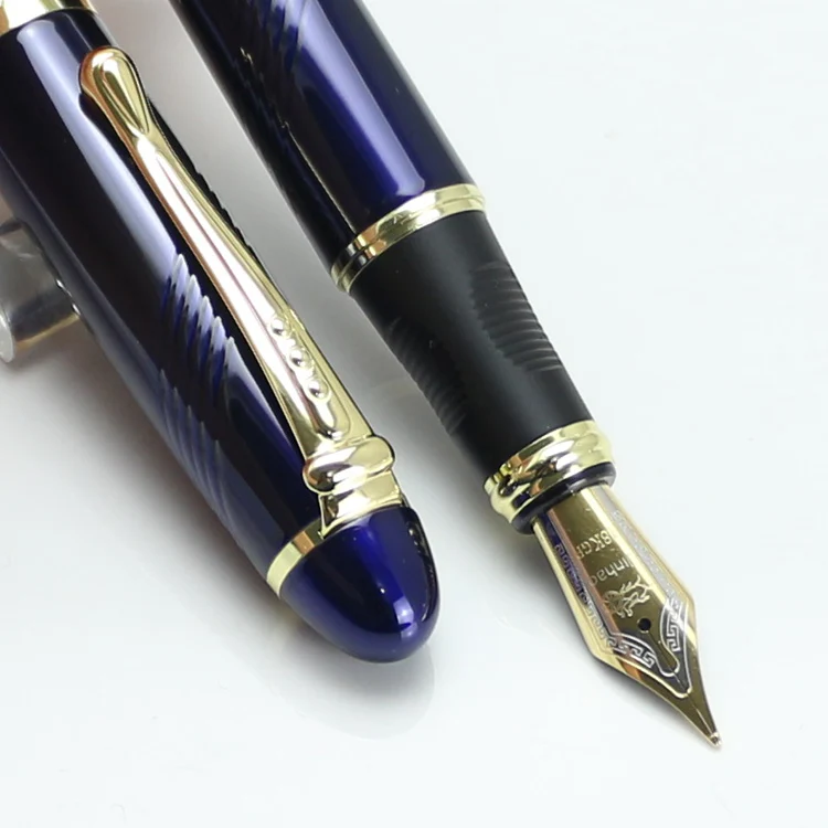 JINHAO X450 темно синее и Золотое перо с широким основанием авторучка Канцтовары