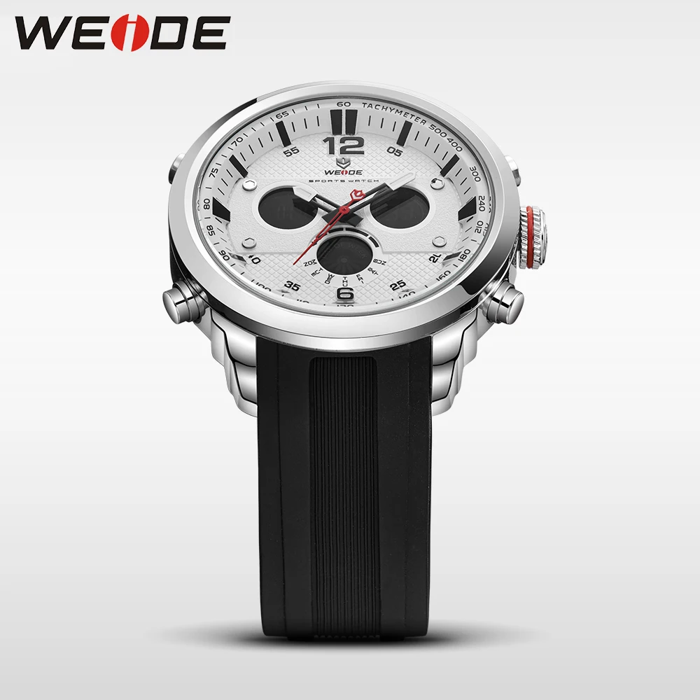 WEIDE LCD men watch sport digital luxury brand black army quartz watches water resistant Schocker fashion casual alarm clock | Наручные