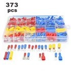 Изолированные клеммы для электрических проводов, 24 значения, высокое качество, 373 шт.