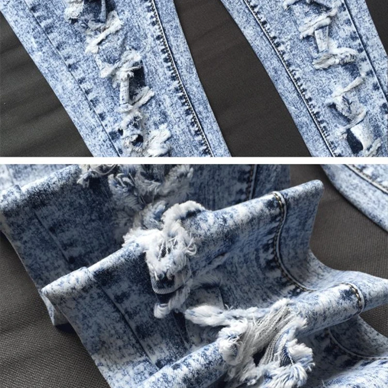 

New Fashion jeans woman Hole high waist Pencil Pants Skinny ripped jeans for women jeans mujer femme jean pants