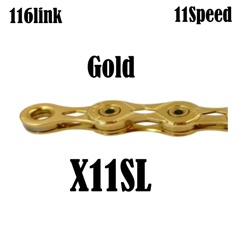 8 s 9sEL 10SL 11SL X10SL X10EL 12SL 8/9/10/11/12 Скорость шоссейный велосипед mtb горный велосипед велосипедные цепи 116 звеньев цепи золото, 10, 11, 12, Скорость - Цвет: 11SLGold