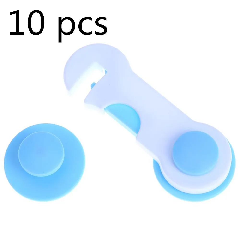 Blue 10 Детские замки для ящиков, пластиковая защита для детей, защита для шкафов, холодильников, окон, защитный шкаф, защита для малышей - Цвет: Blue 10