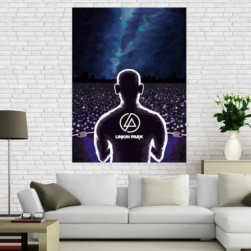 Пользовательские Холст плакат Linkin Park художественная живопись Большой размер плакат ткань стены плакат печать из шелковой ткани с принтом - Цвет: 1