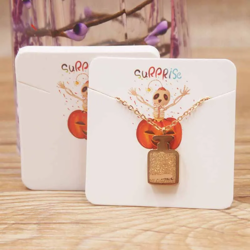card same as pic 24 Дизайн ювелирных изделий дисплей ожерелье талисманы посылка карты 50 шт крафт Ловец снов/мрамор стиль кулон дисплей бирка - Цвет: card same as pic