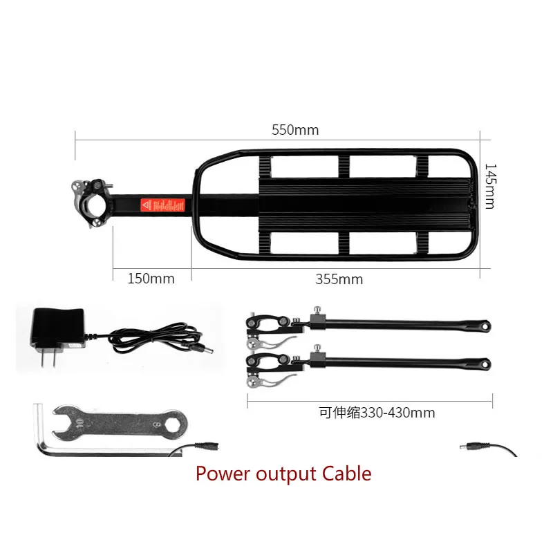 2018 велосипед багаж карго задняя стойка может быть действием как power Bank Полезная